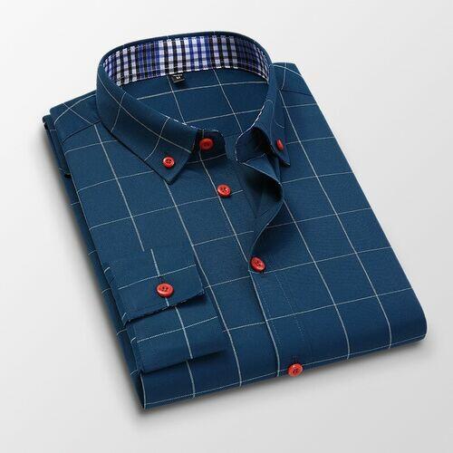 Camisa Alfaiataria Masculina Social Xadrez Manga Longa