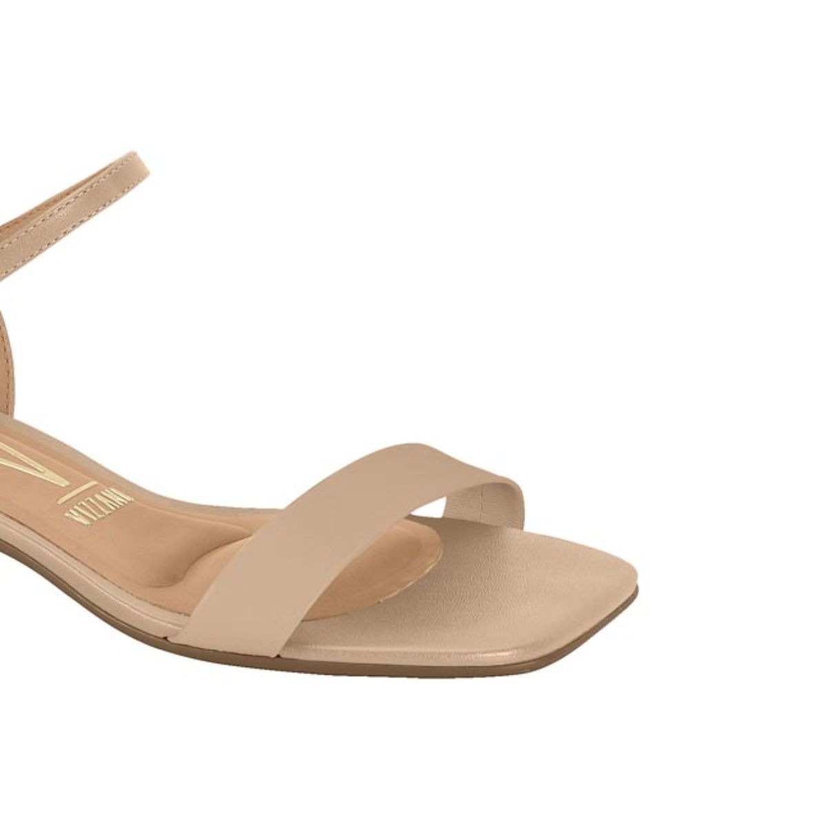 Sandalia Bege Vizzano SandÃ¡lia Vizzano Salto Grosso Baixo