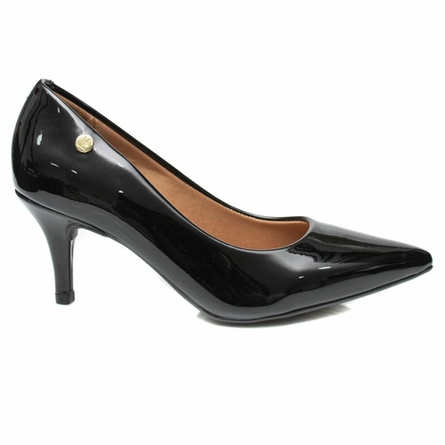 Scarpin Feminino Vizzano Salto Médio Bico Fino Verniz a partir