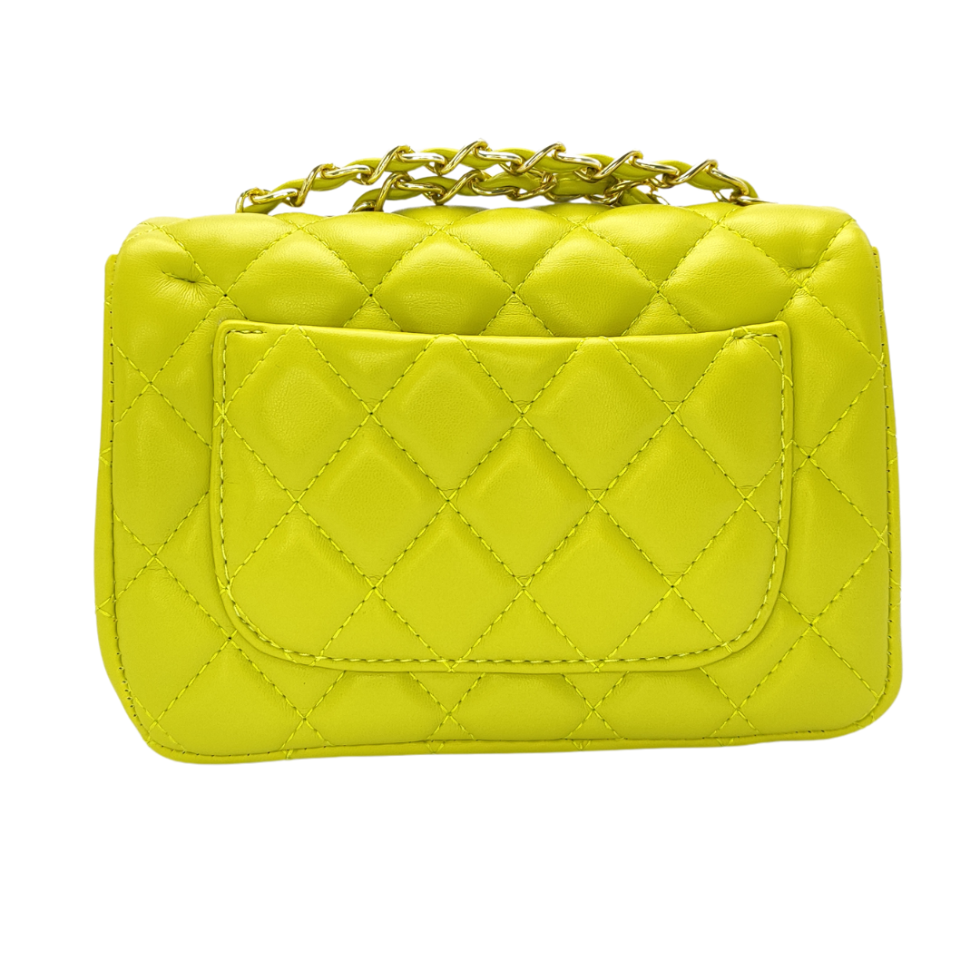Bolsa Pequena Tiracolo Matelassê Classic Super Premium Verde Lima
