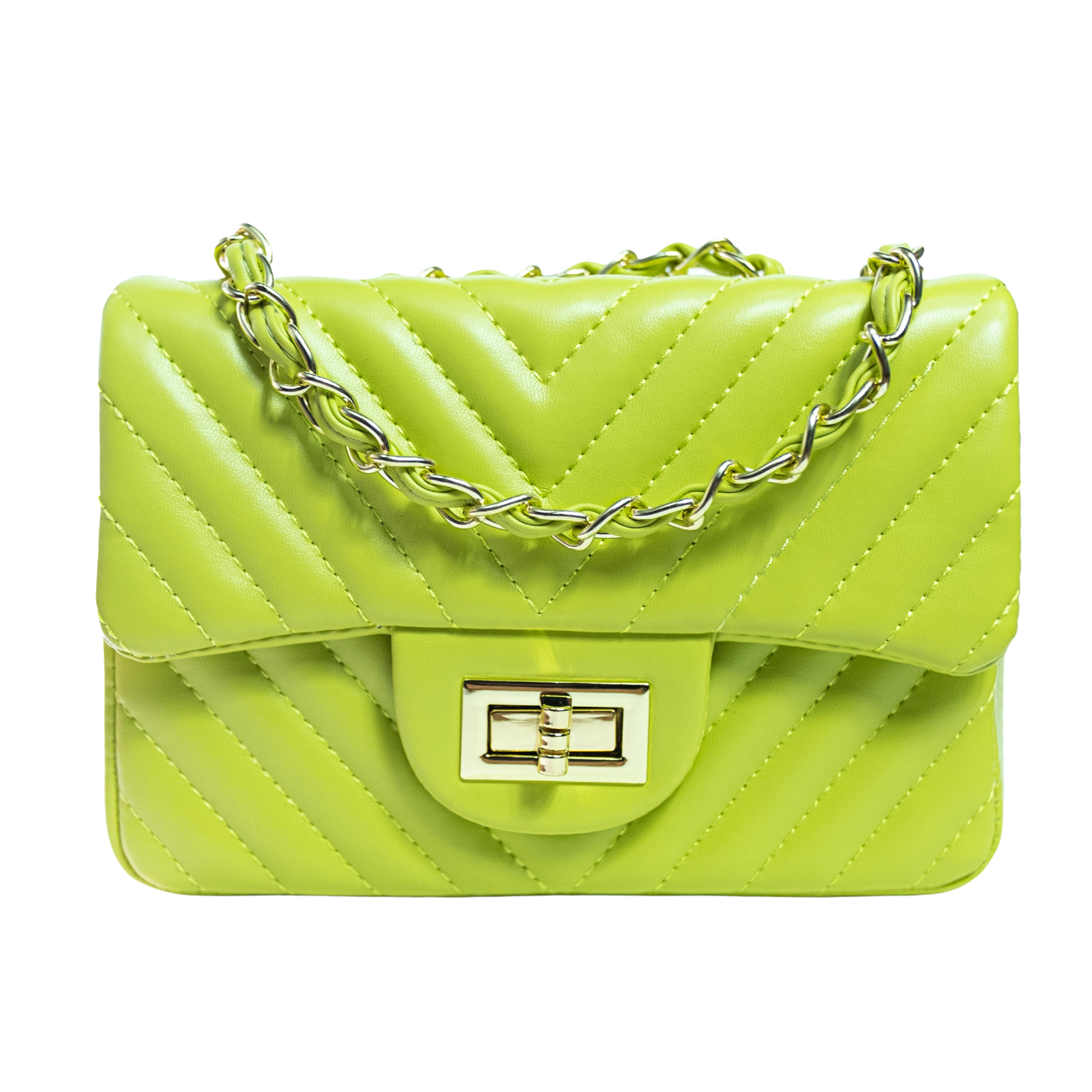 Bolsa Pequena Tiracolo Matelassê Classic Premium Verde Lima