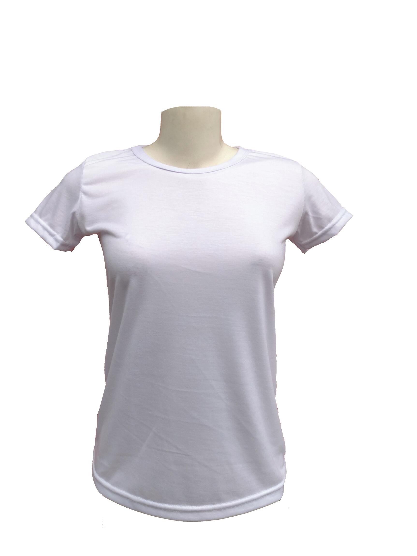 Camiseta Branca para Sublimação Malha 100% Poliéster