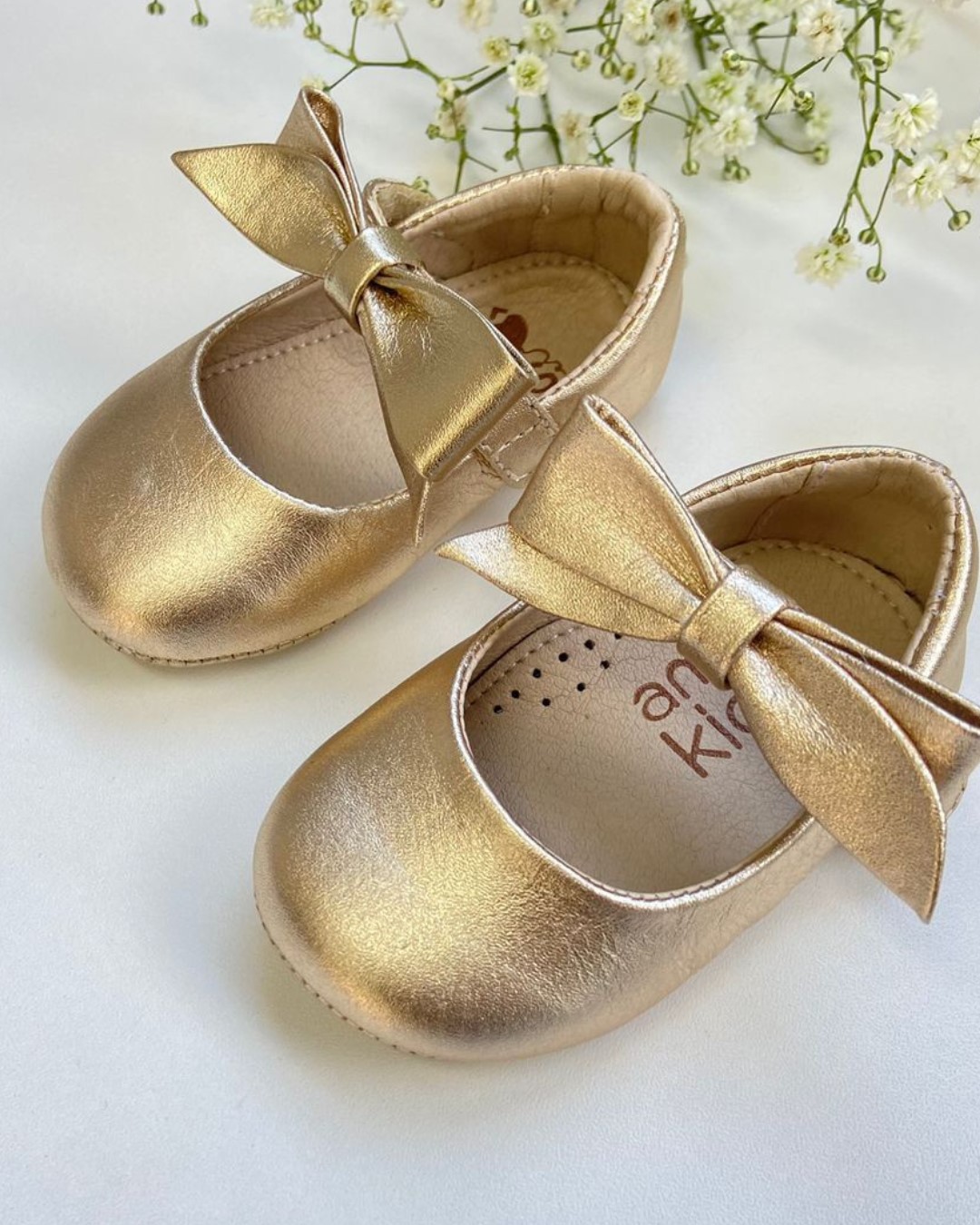 Sapatinho Sapatos Para Bebe Menina Sapatinho Bebê Feminino Dourado