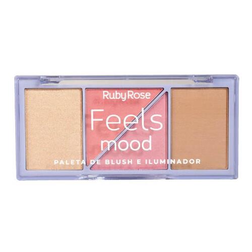Comprar Paleta de Blush e Iluminador Ruby Rose Feels Mood Hb7529