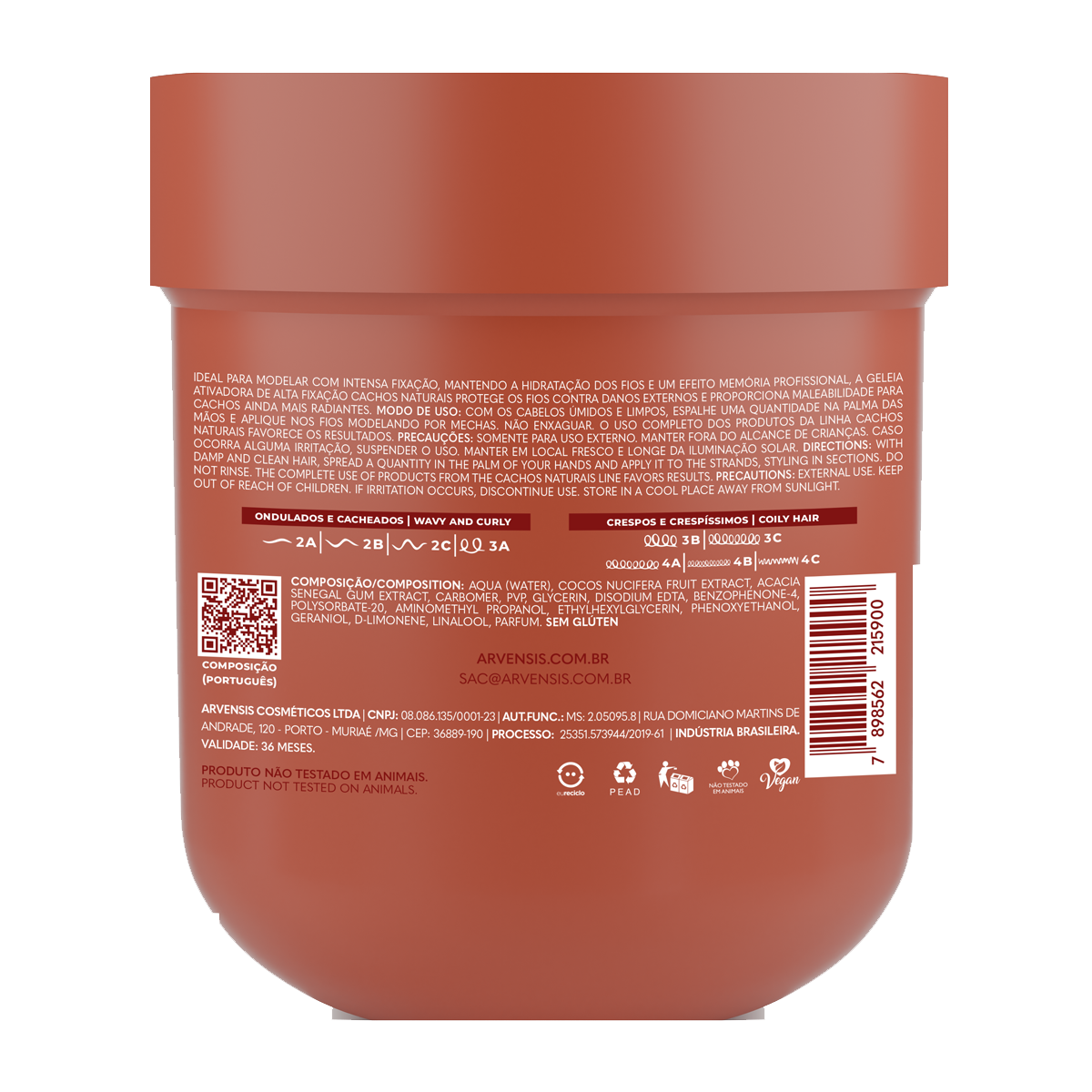 Comprar Geleia Ativadora Arvensis Cachos Naturais 250g 300g 500g