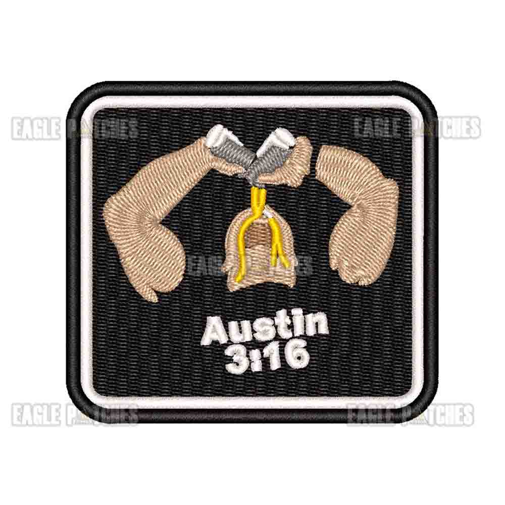 Patch Bordado Stone Cold - Austin 3-16 - R$17,90