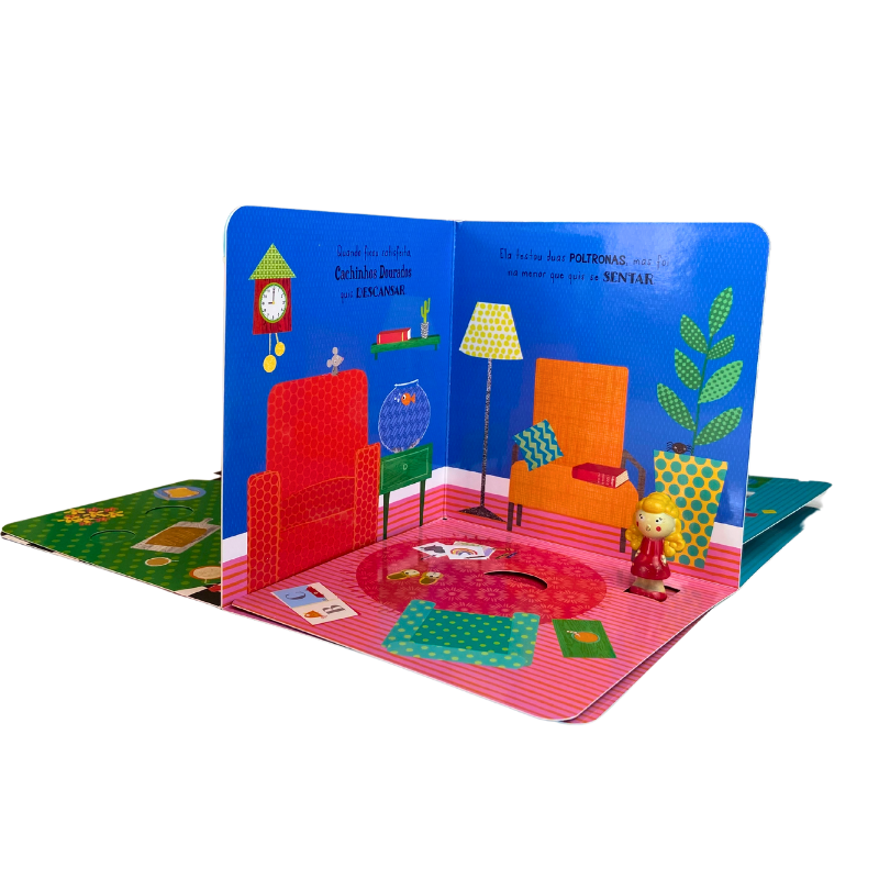 Livro Cenário E Personagens Cachinhos Dourados E Os Três Ursos A