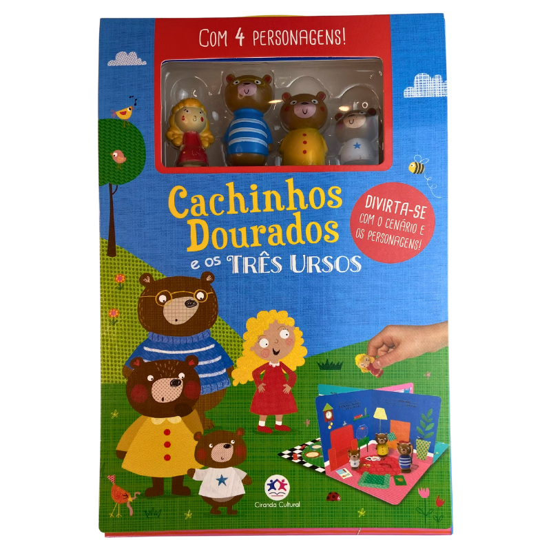 Livro Cenário E Personagens Cachinhos Dourados E Os Três Ursos A