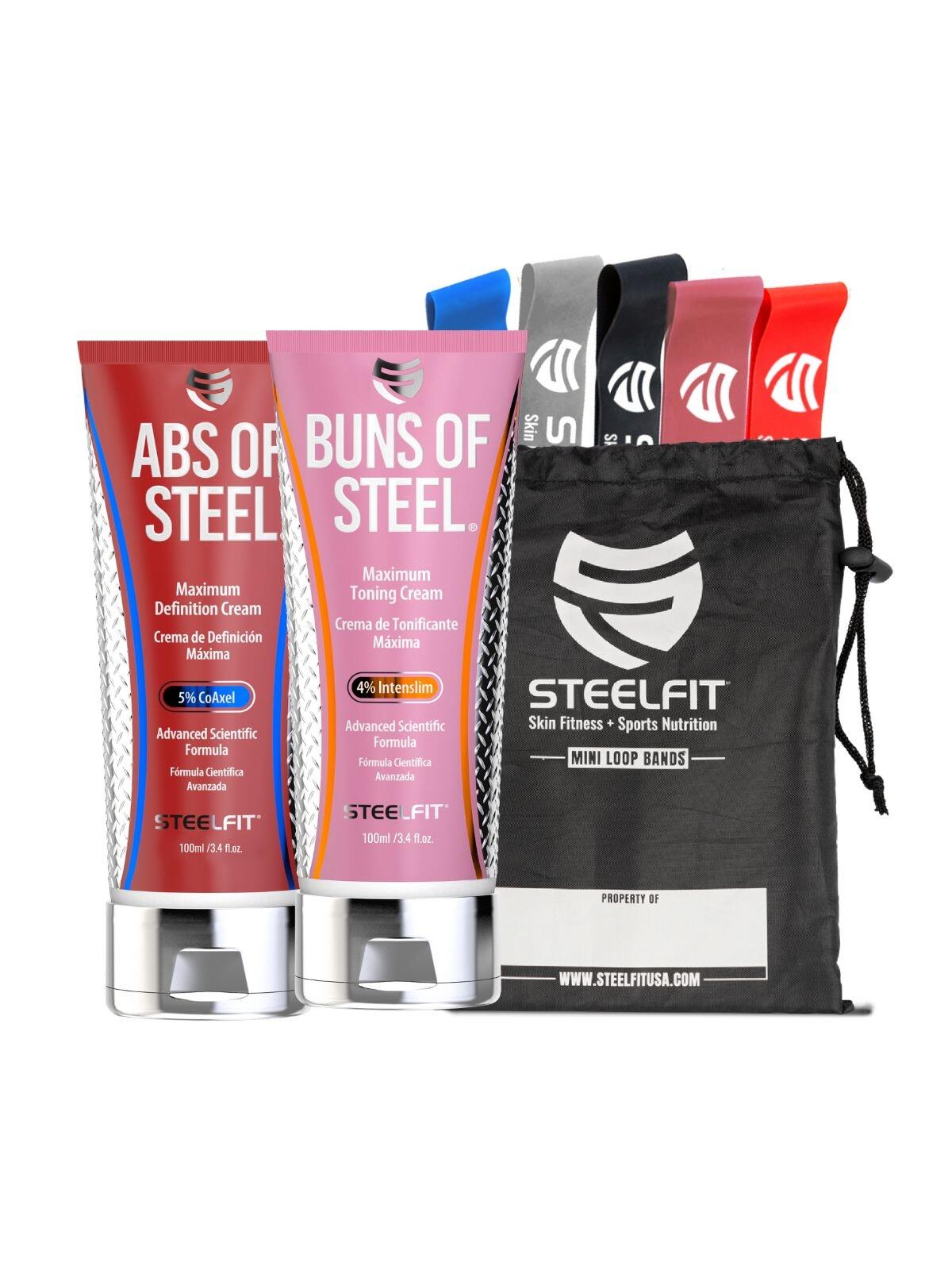 Abs of Steel + Buns of Steel (100ml/un) + Mini Bands