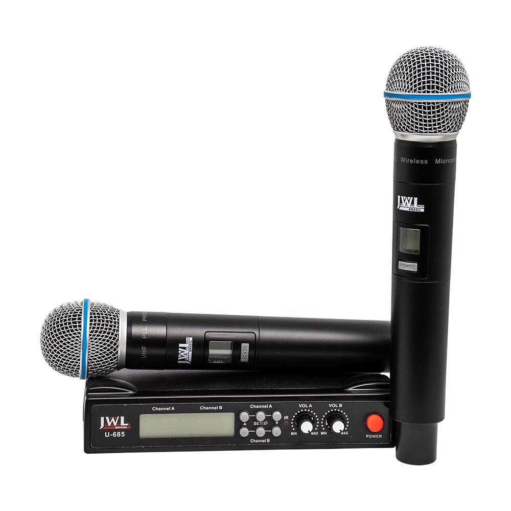 Comprar Microfone de uso Profissional JWL U-685 Duplo Sem Fio Tipo