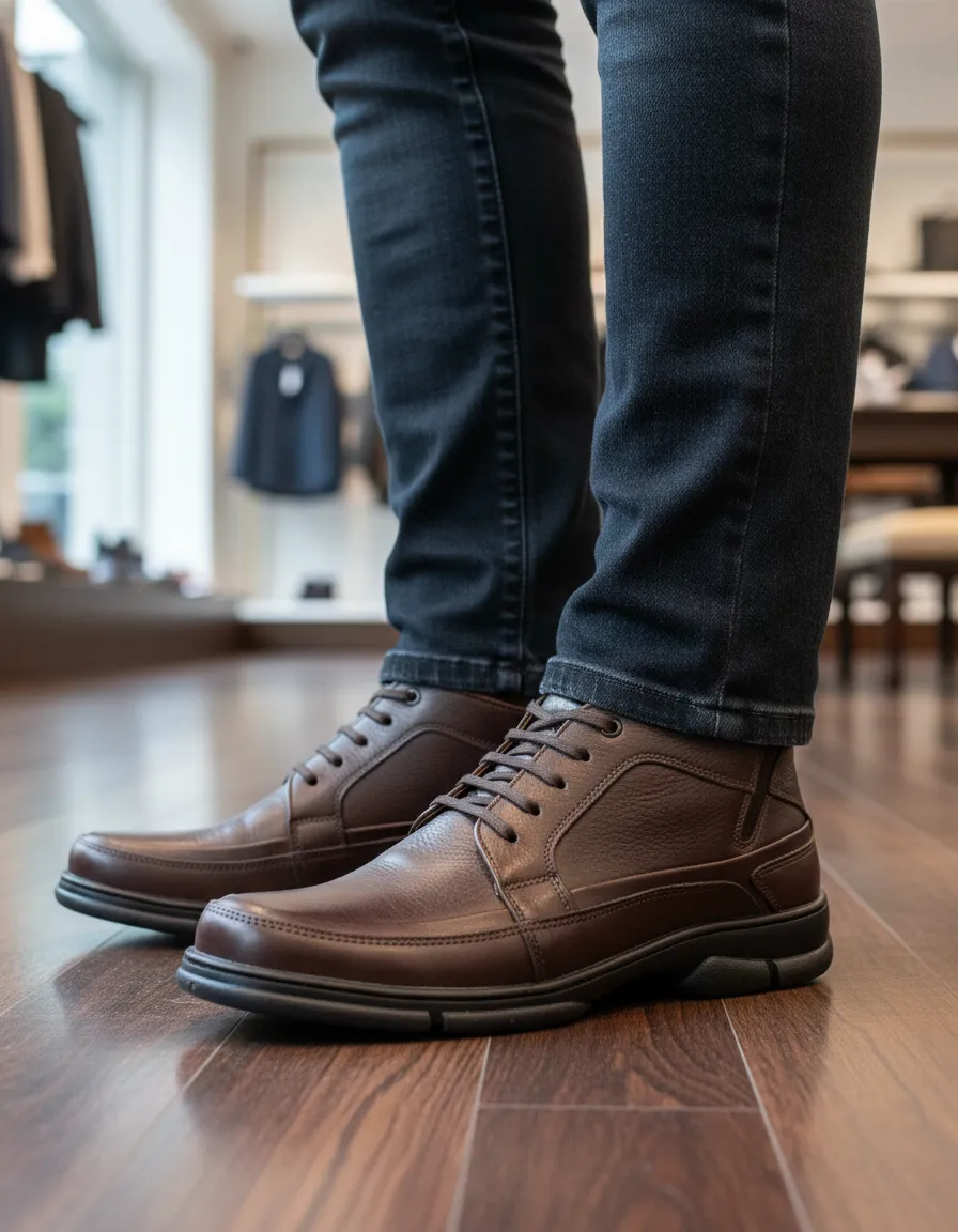 Bota Anatomic Gel 7811 Floater Brown casual masculina