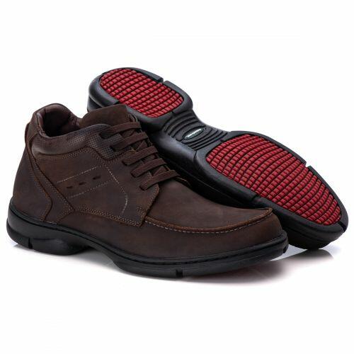 Bota Anatomic Gel 7874 Rustico T.Moro casual masculina