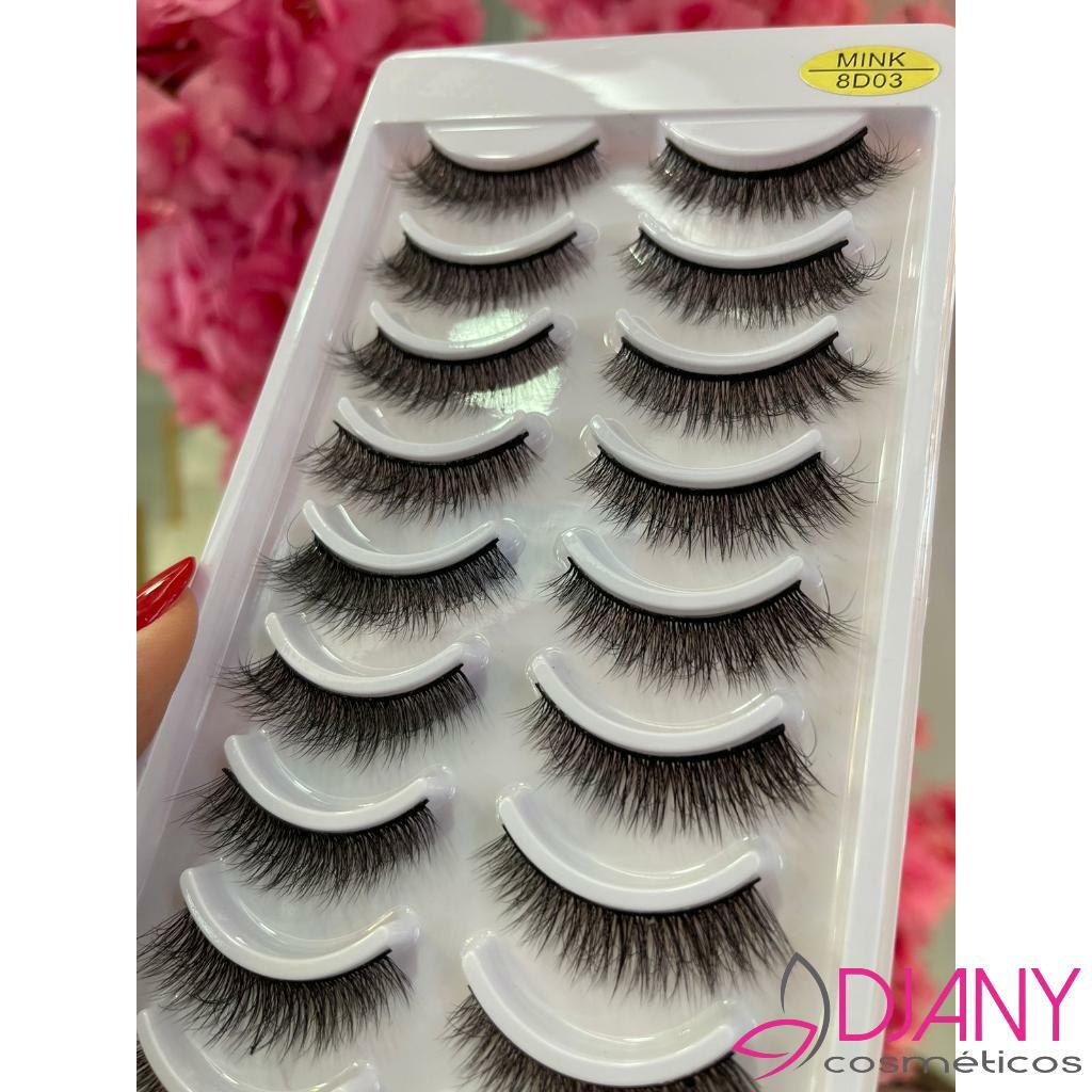 Comprar CÍLIOS POSTIÇOS MINK 8D 03 KIT COM 10 PARES - FIX MAIS