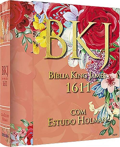 Bblia King James 1611 | Com estudo Holman | BKJ | Feminina Floral