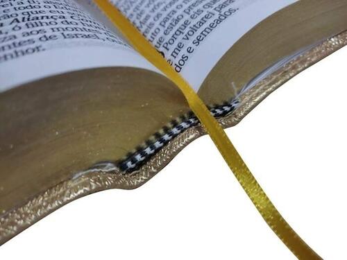 Bblia Letra Hiper Gigante | Com Harpa | Verso Especial | Dourado
