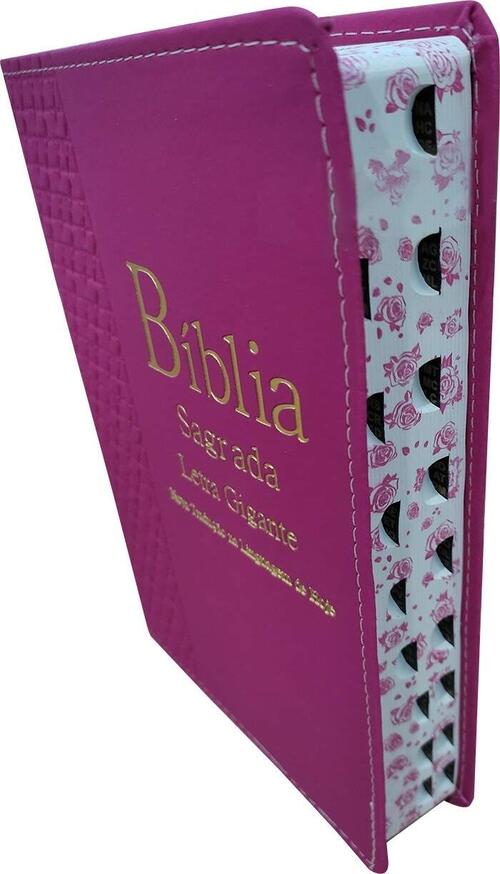 Bblia Letra Gigante | Relevo | Luxo Pink | NTLH