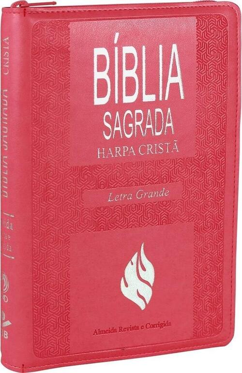 Bblia Sagrada | Letra Grande | Harpa Crist e Zper | RC | Pink