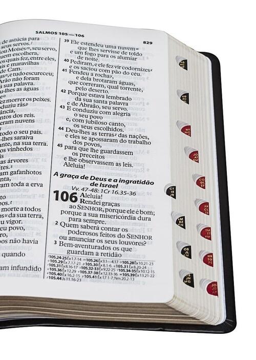 Biblia Sagrada Letra Gigante Capa luxo Edicao Especial Preta Nobre Com Indice RA