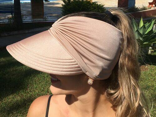 Viseira Turbante UV50+ Premium cor Nude