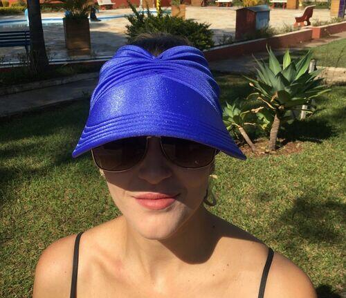 Viseira Turbante UV50+ cor Azul Royal