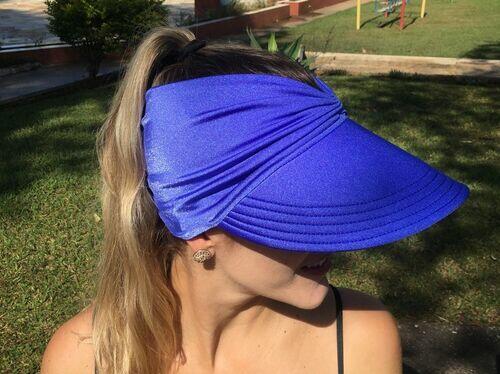 Viseira Turbante UV50+ cor Azul Royal