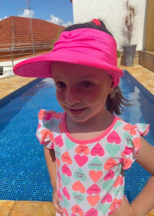 Viseira UV50+ KIDS - Rosa Neon