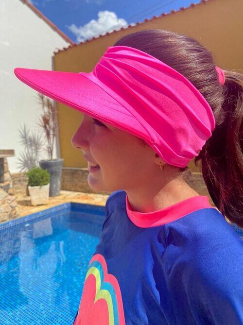 Viseira UV50+ KIDS - Rosa Neon