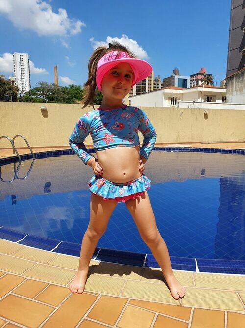 Viseira UV50+ KIDS - Rosa Neon