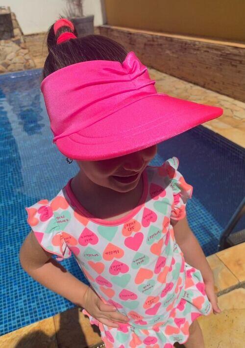 Viseira UV50+ KIDS - Rosa Neon