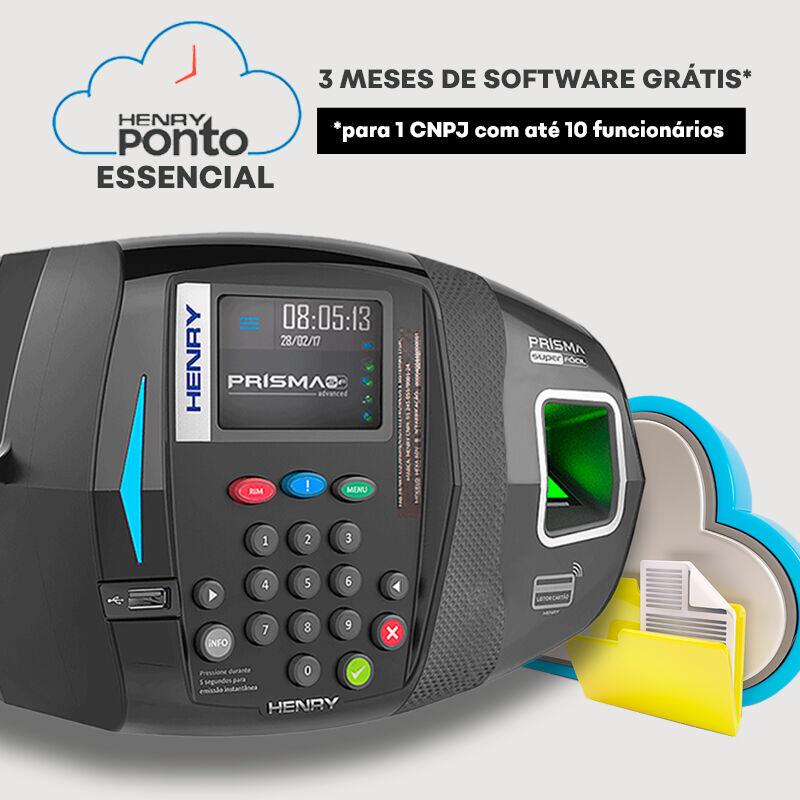 Relógio Ponto Biométrico com Software Grátis* (3 meses)