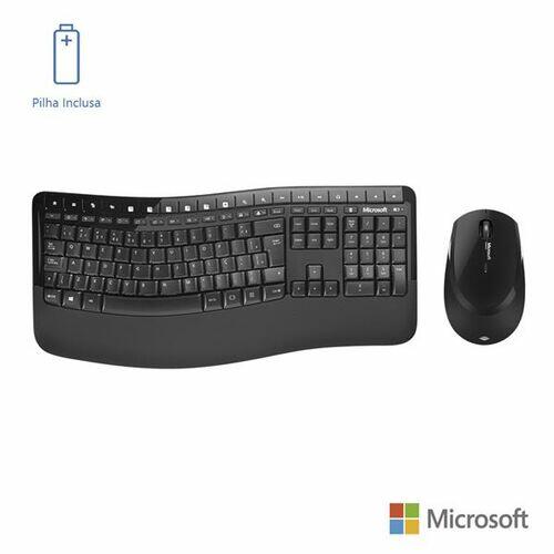 Teclado e Mouse sem Fio Microsoft - Comfort USB