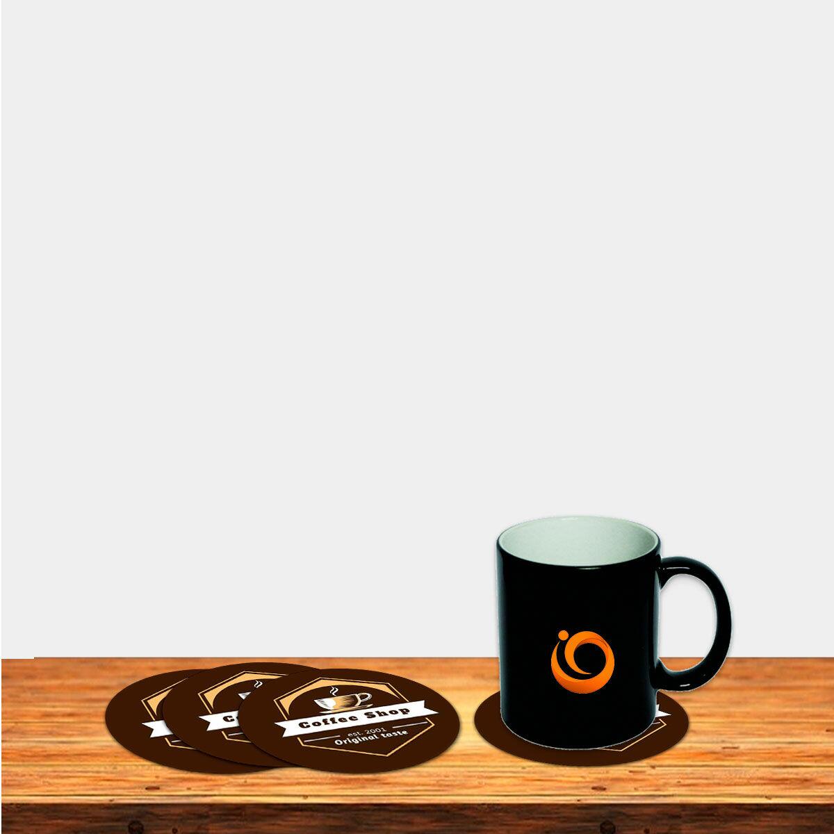 Porta Copo em PVC Personalizado Redondo 9x9cm