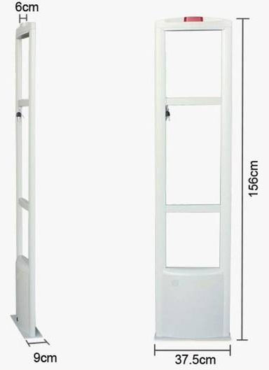 Antenas com medidas de altura e base em cm