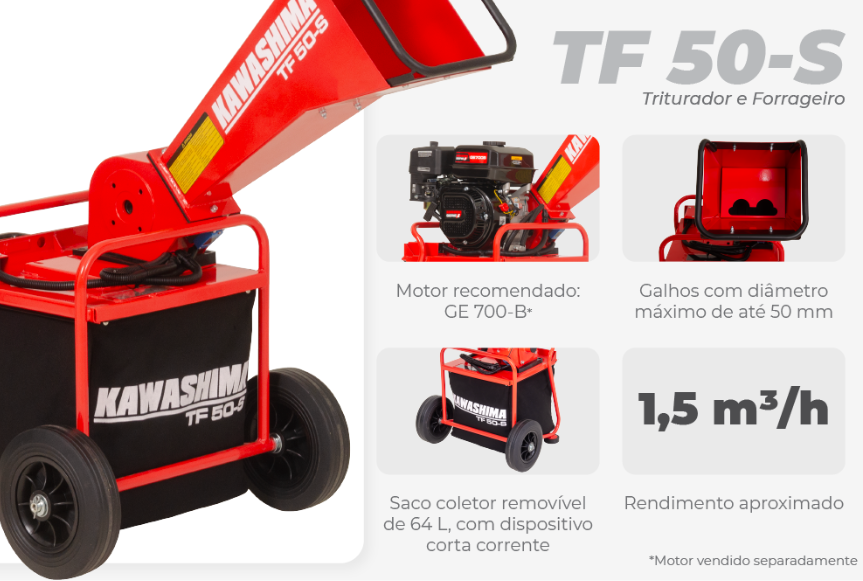 その他 CT50FFS COLT FIRE FIGHTER Triturador Picador Forrageiro Kawashima TF-50S Sem Motor - a