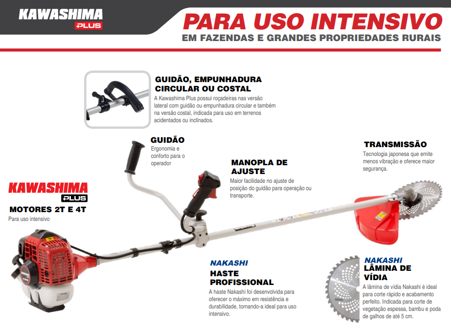 Roçadeira Lateral Kawashima Plus KW260-L - 4301190 - a partir de R