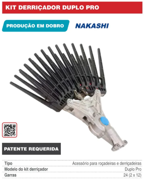 Acessório Derriçador Nakashi Duplo Pro KD 257-D Ø 25 mm 7X7 - a