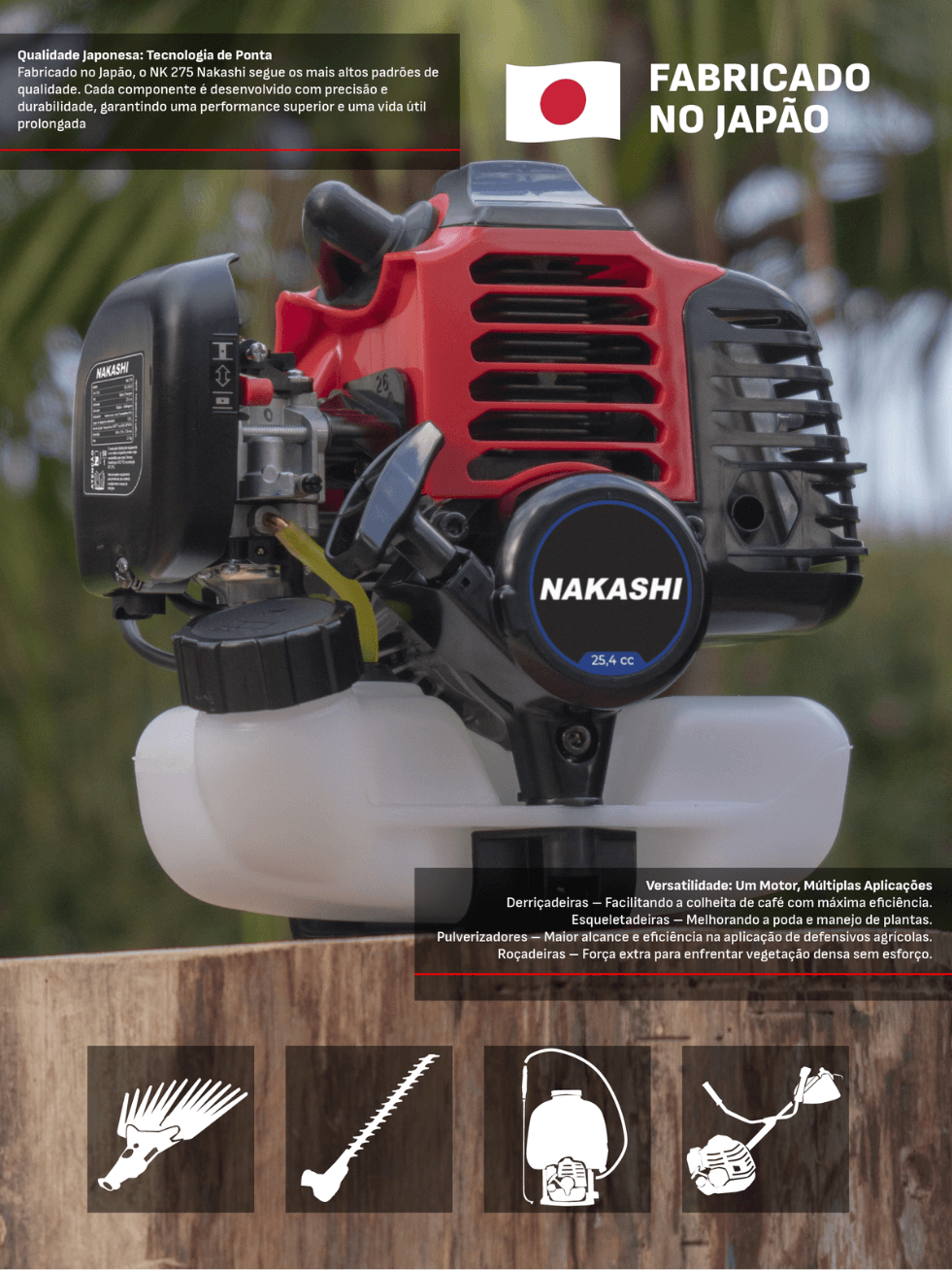 Roçadeira Nakashi T 275-N - a partir de R$2.168,91