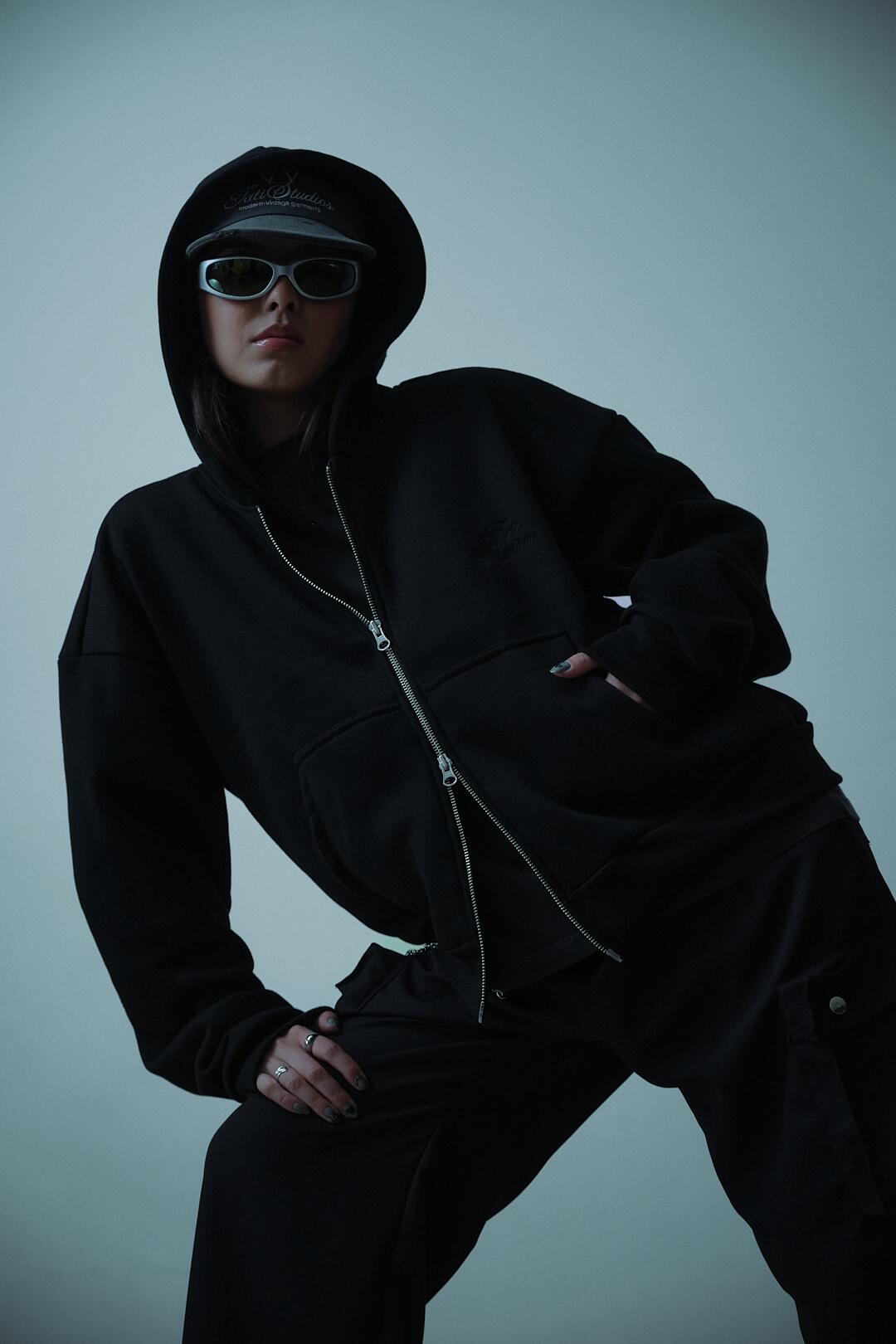 Moletom Perfect Double Zip Hoodie - Preto