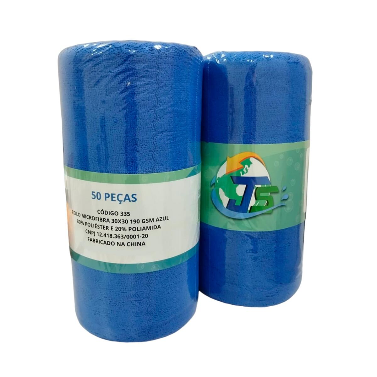 Rolo de Microfibra 30x30 190 GSM com 50 peças - JS Imports