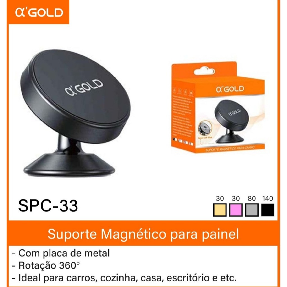 Suporte Magnético para Celular SPC-33 - A´Gold