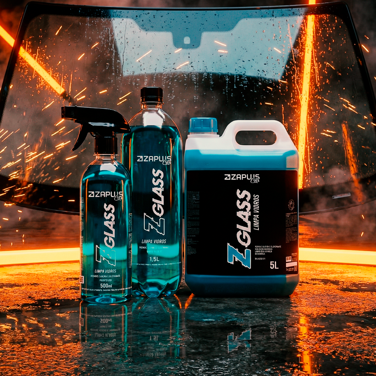 Z-Glass Limpa Vidros Concentrado 1,5L - Zaplus Car - a partir de R