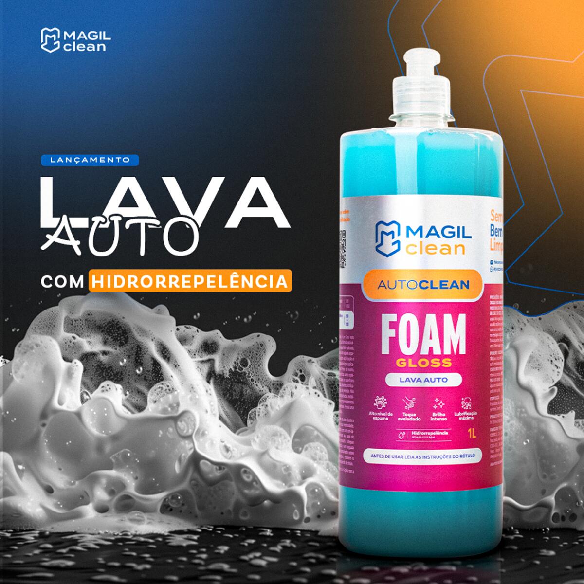 Foam Gloss Lava Auto Hidrorrepelência 1:200 1L - Magil Clean - a