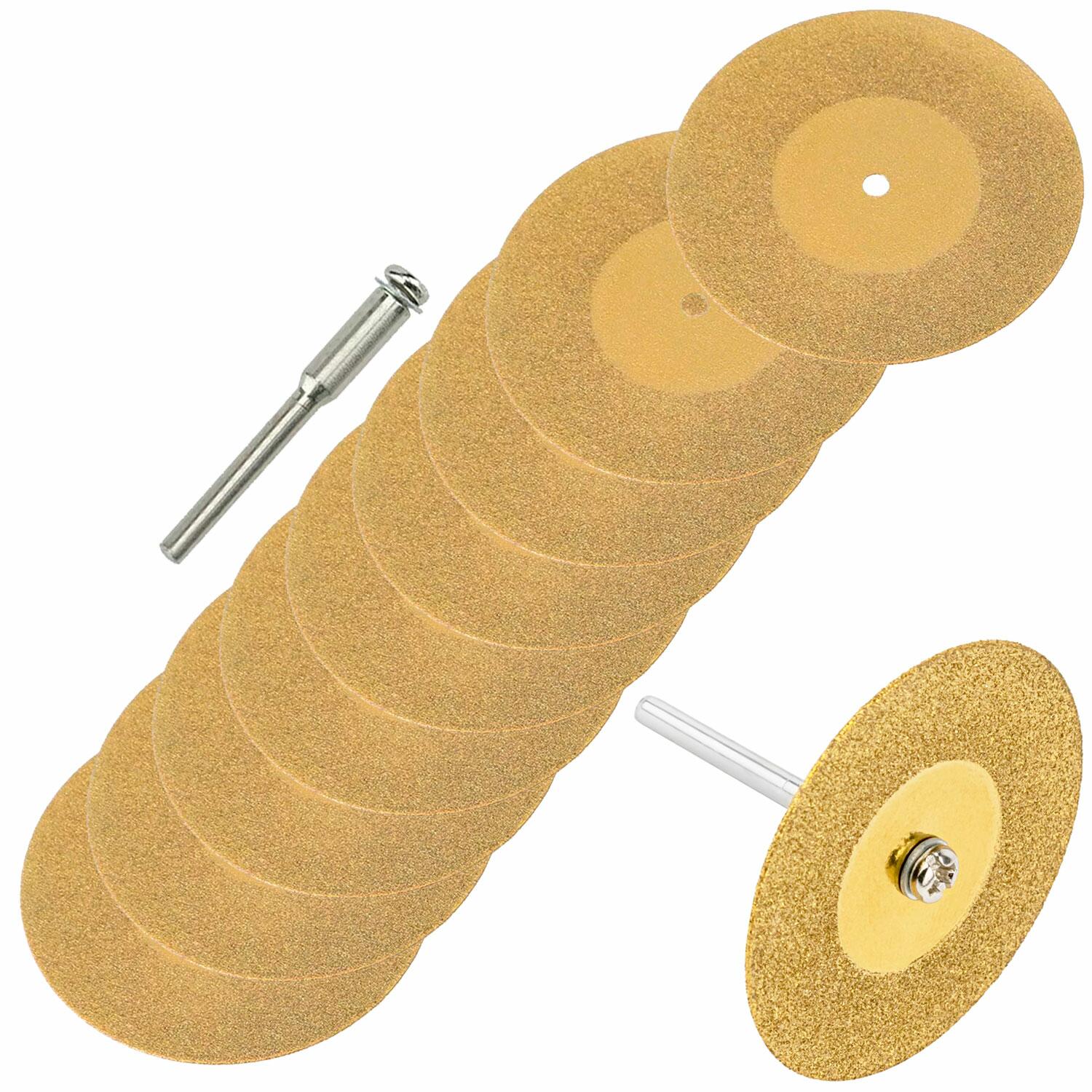 Comprar Kit 10 Disco de Corte Diamantado 50mm Titânio Micro Retífica ...