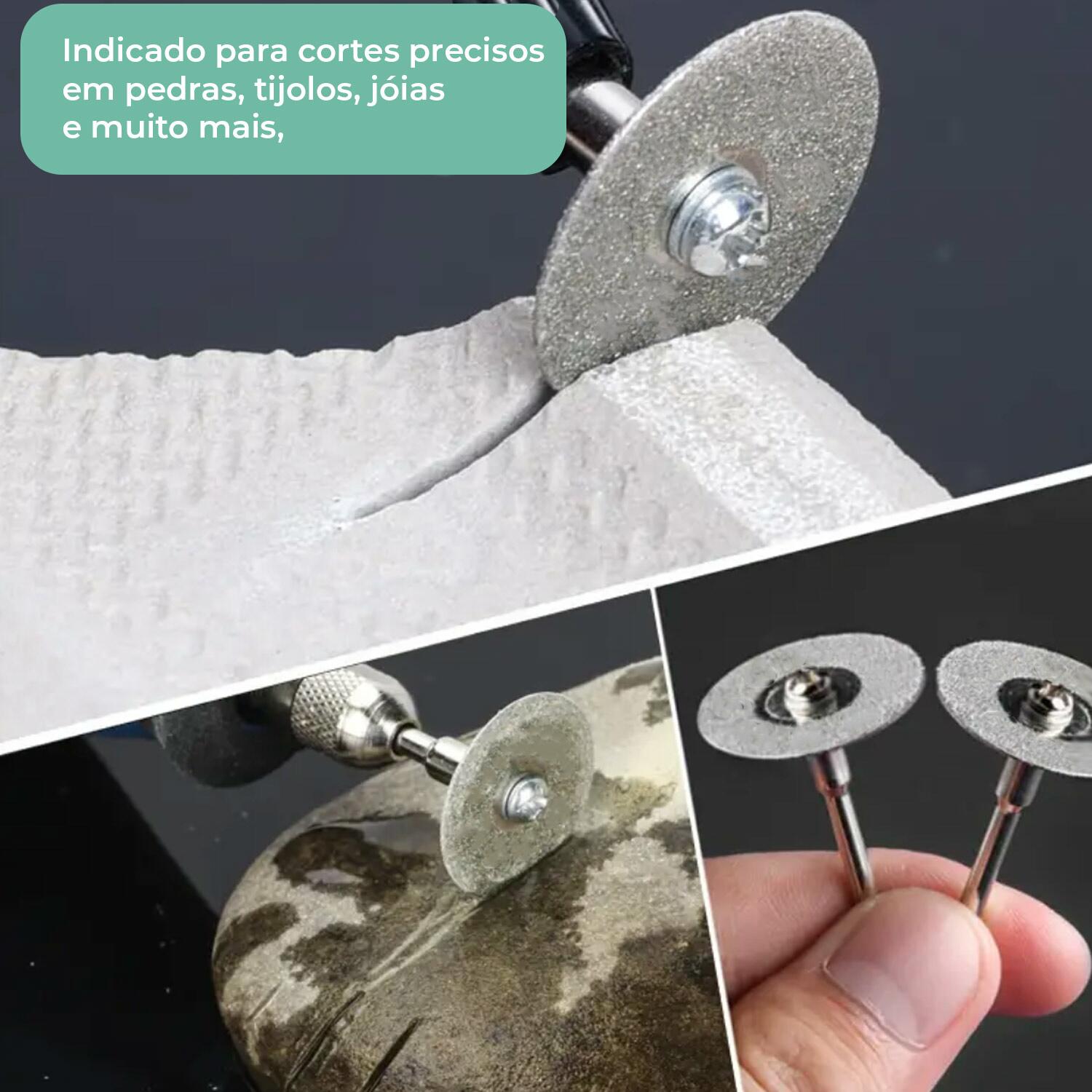 Comprar Kit 25 Disco de Corte e Ponta Diamantada para Micro Retífica ...