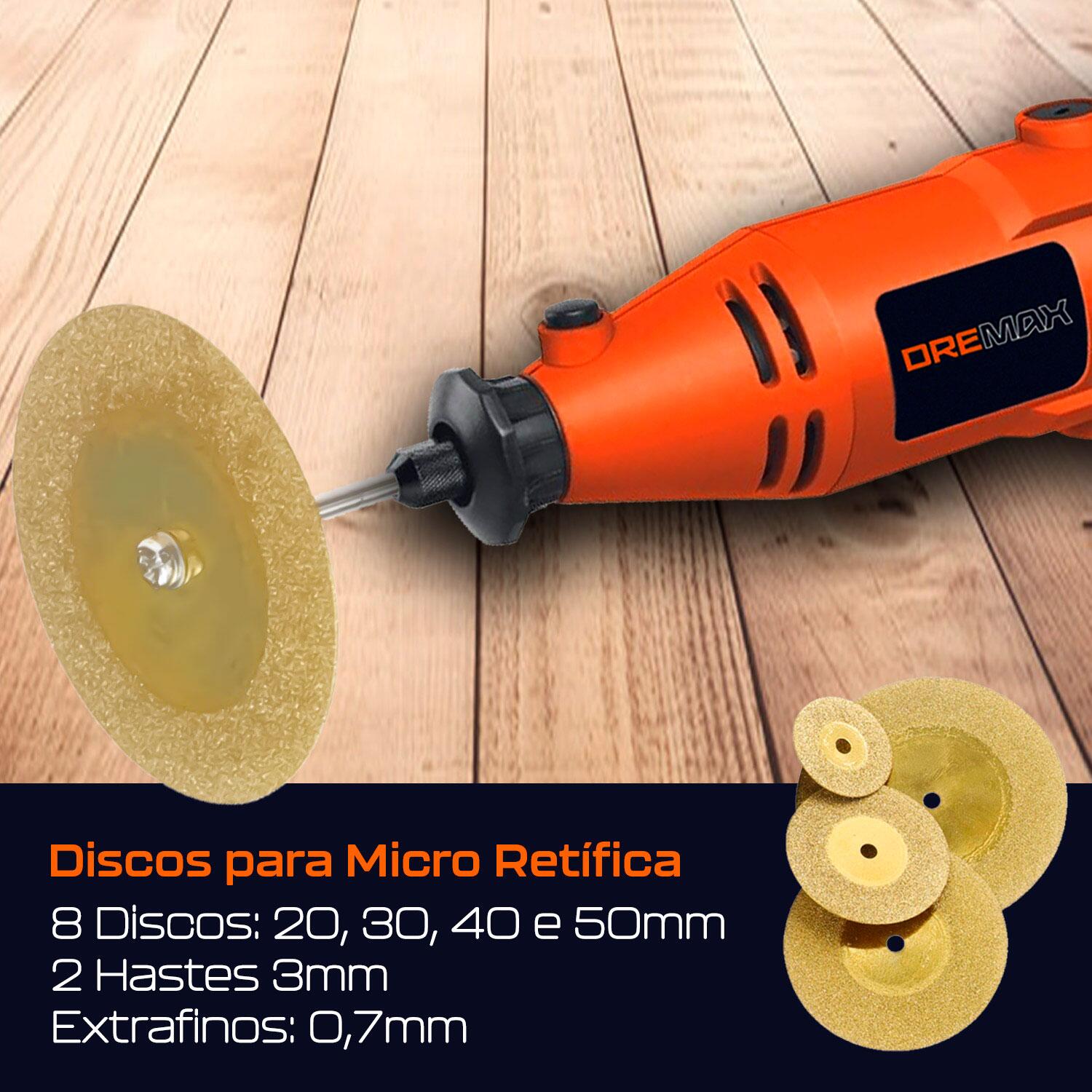 Retifica Corte Comprar Kit 8 Discos de Corte Diamantado 20 a 50mm Titanio Retífica - a ...