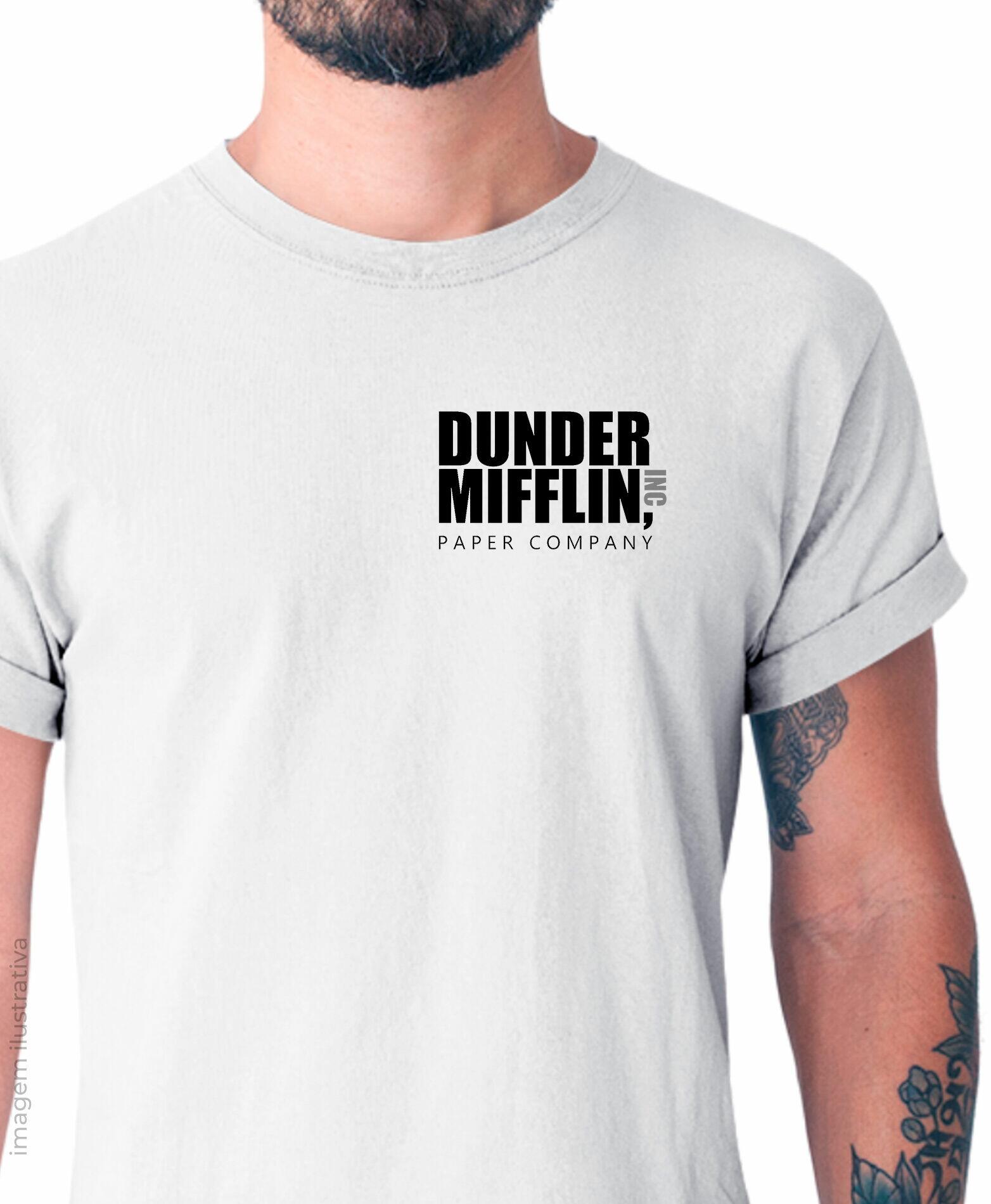 Camiseta Masculina Dunder Mifflin Logo The Office Camisa