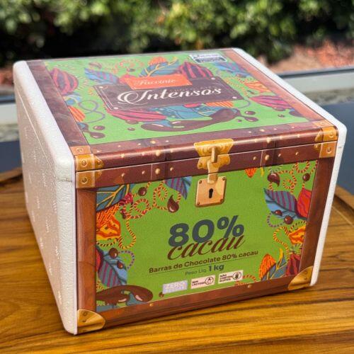 Comprar 1Kg de Chocolate 80% Artesanal Zero Açúcar Zero Lactose
