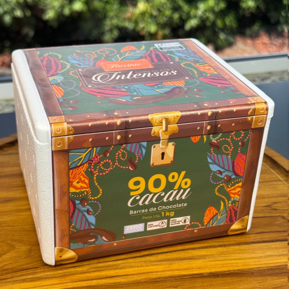 Comprar 1Kg de Chocolate 90% Artesanal Zero Açúcar Zero Lactose