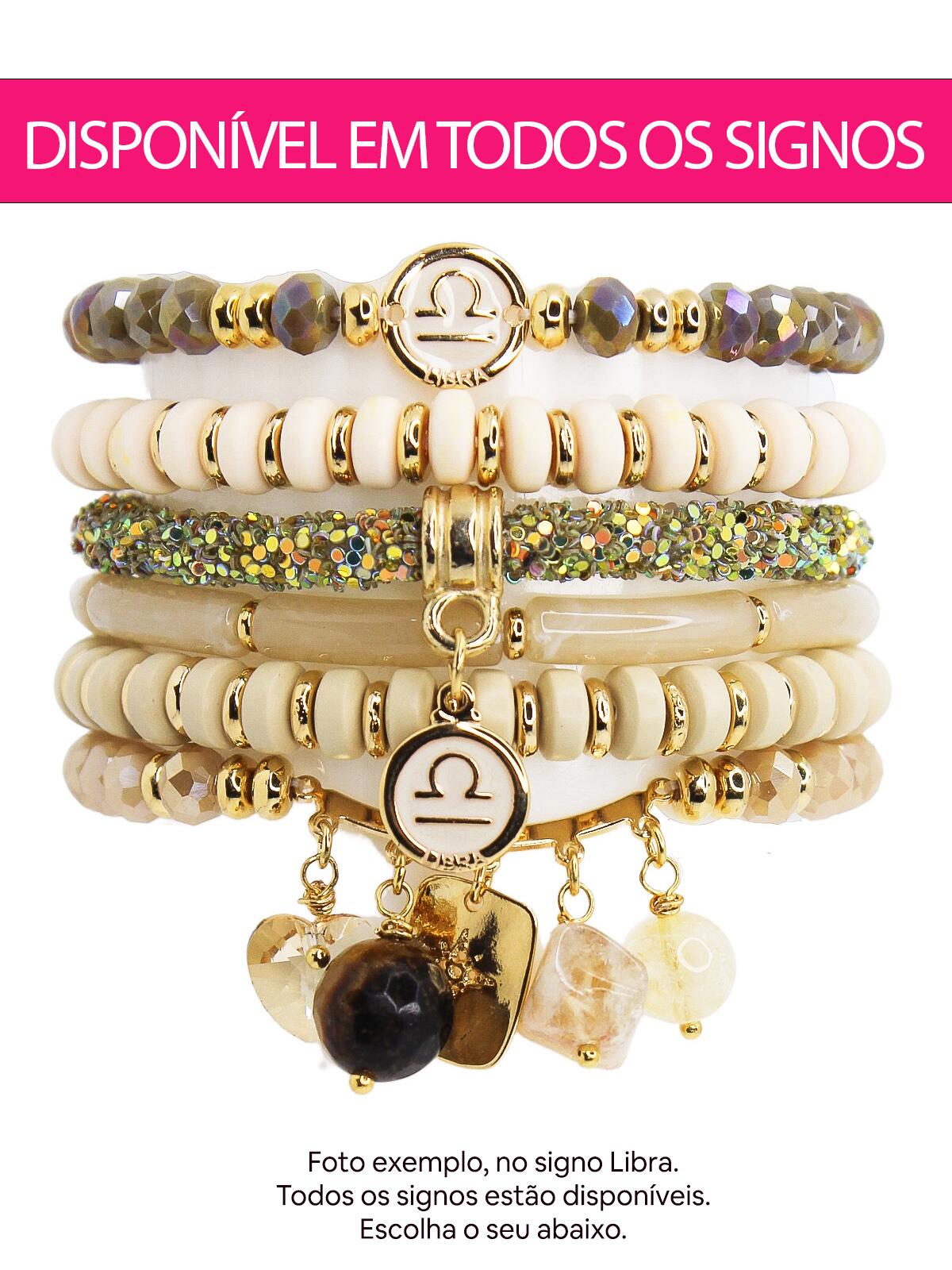 Mix de Pulseiras Sol Signos (Escolha seu signo) - a partir de R$120,84