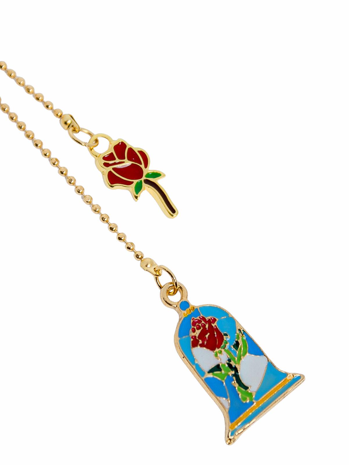 Colar Rosa Encantada (A Bela e a Fera) - a partir de R$103,55